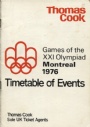 1976 Montreal-Innsbruck Timetable of events Olympiad Montreal 1976